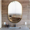 Zhuotai LED Bathroom Mirror with Metal Frame in Brass Gold Finishing