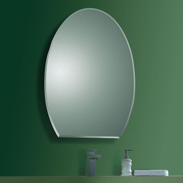 OVAL AND ARCH SIMPLE BATHROOM MIRROR WITH BEVEL 18M056 70cmx50cm