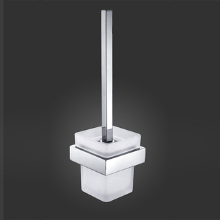 SQUARE WALL MOUNTED STAINLESS STEEL TOILET BRUSH WITH HOLDER
