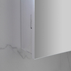 SINGLE DOOR LED ILLUMINATED ALUMINIUM BATHROOM MIRROR CABINET H80cmxW50cmx12.8cm - 18C002