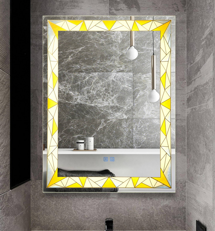 Zhuotai LED Mirror with metal frame and painting